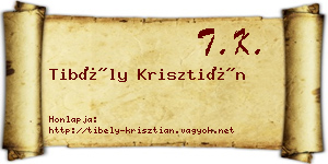 Tibély Krisztián névjegykártya