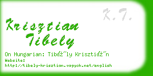 krisztian tibely business card